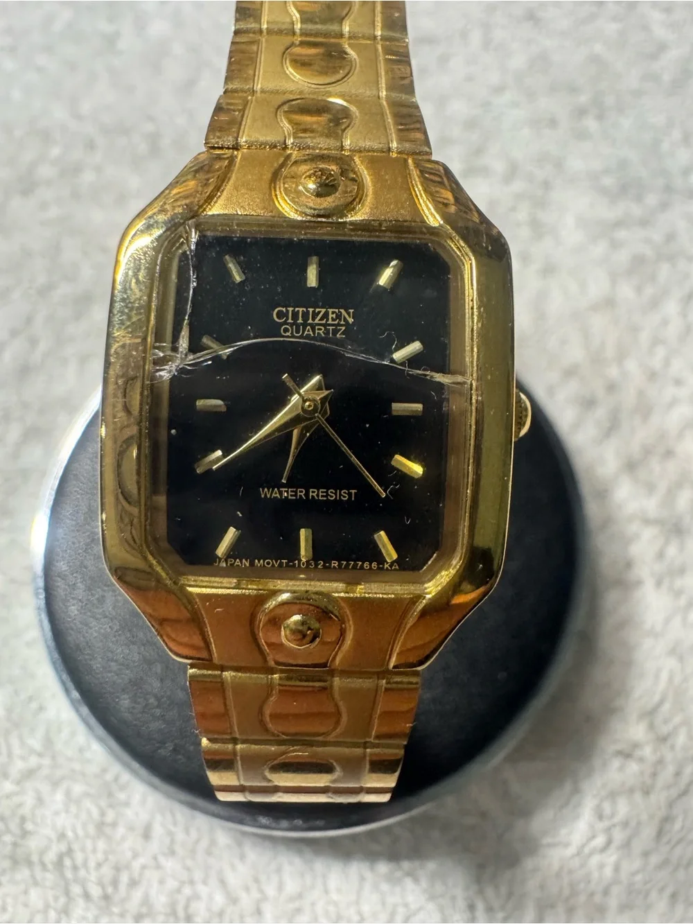 Citizen Gold-Tone Watch with Black Dial